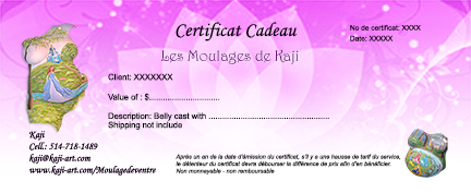 gift certificate mold